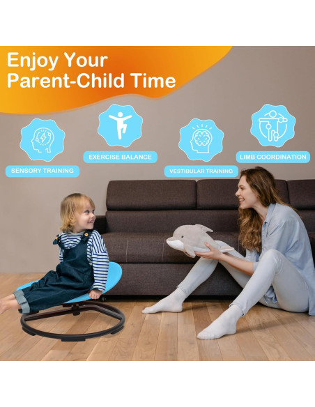Silla Giratoria Sensorial Domaxarts Azul para Niños 3+