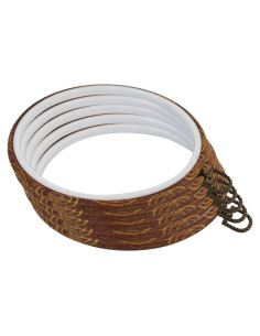 5 Piezas Aros de Bordado Redondos 25.4 cm Imitación Madera