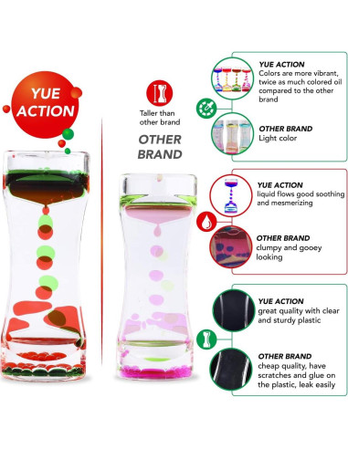 Temporizador Líquido YUE MOTION - Paquete de 2 Juguetes Sensoriales