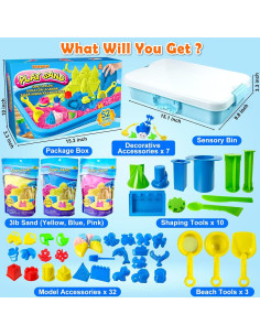 Caja Sensorial ESSENSON - Kit de Arena 52 PZS con 1.36kg 2