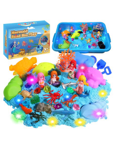 Caja Sensorial de Arena de Sirena GAIETYDIY 1kg con LED