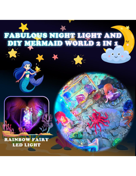 Caja Sensorial de Arena de Sirena GAIETYDIY 1kg con LED