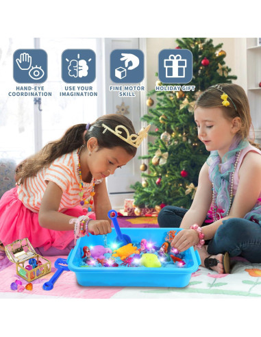 Caja Sensorial de Arena de Sirena GAIETYDIY 1kg con LED