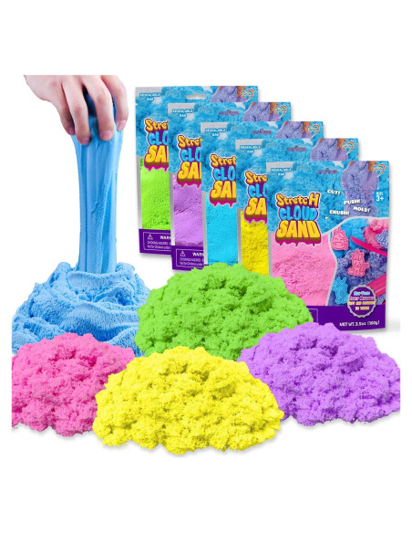 Kit de Arena Sensorial Colorida y Elástica Carolart - 5 Colores