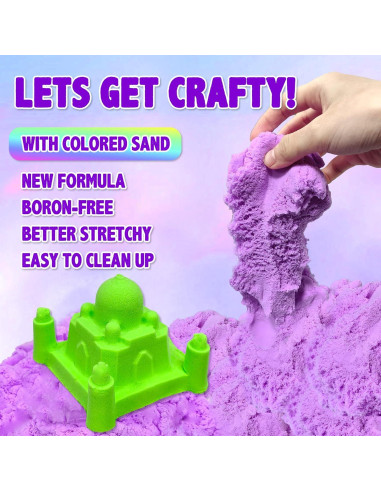 Kit de Arena Sensorial Colorida y Elástica Carolart - 5 Colores