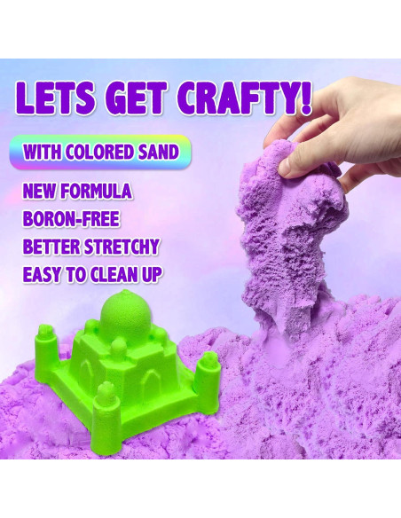 Kit de Arena Sensorial Colorida y Elástica Carolart - 5 Colores