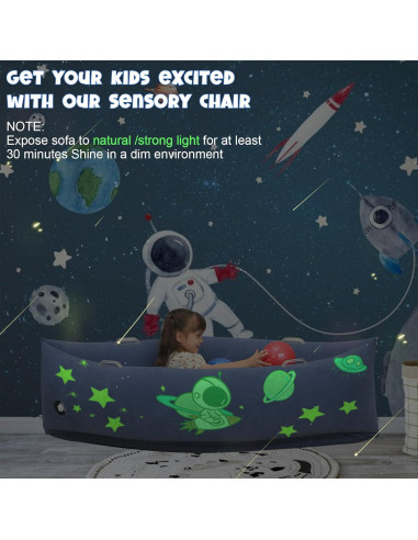 Silla Peapod Sensorial MOOZHEALTH Azul Espacial 152 cm