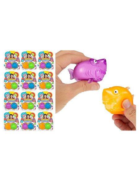 JA-RU Juguetes Squishy Tiburón Mini - Paquete de 24 Unidades