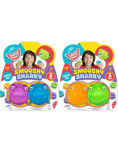 JA-RU Juguetes Squishy Tiburón Mini - Paquete de 24 Unidades