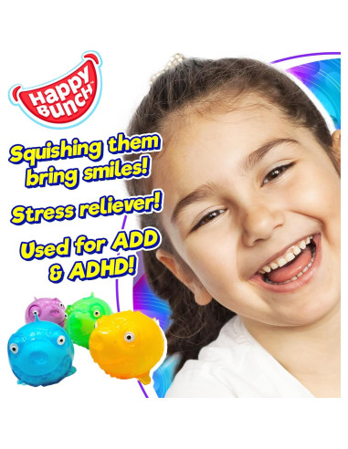 JA-RU Juguetes Squishy Tiburón Mini - Paquete de 24 Unidades