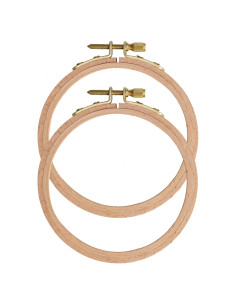 Aros de Bordado de Madera de Haya Ebherys 4 Pulgadas - 2 Pcs