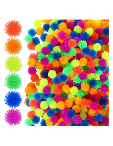 100 Pelotas Erizadas Mini Charniol 2.54 cm Multicolor
