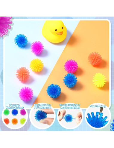 100 Pelotas Erizadas Mini Charniol 2.54 cm Multicolor