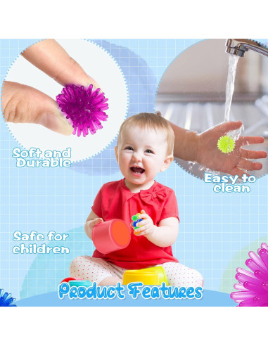 100 Pelotas Erizadas Mini Charniol 2.54 cm Multicolor