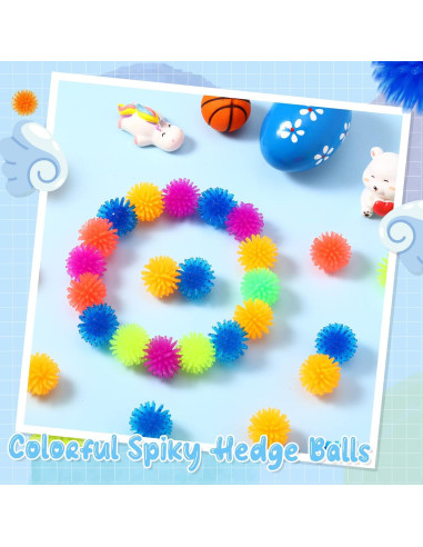 100 Pelotas Erizadas Mini Charniol 2.54 cm Multicolor