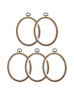 Aros de Bordado Ovalados PATIKIL 15x12cm 5 Piezas Decorativos