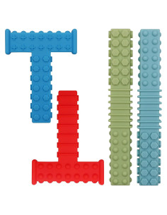 Juguetes Masticables Sensoriales Atsky - Paquete de 5 Tubos de Silicona