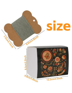 Kit de Hilo de Bordado de Lana Connimonet 20Pcs 50m Color B 2