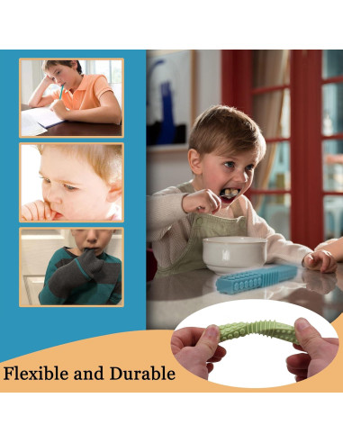 Juguetes Masticables Sensoriales Atsky - Paquete de 5 Tubos de Silicona