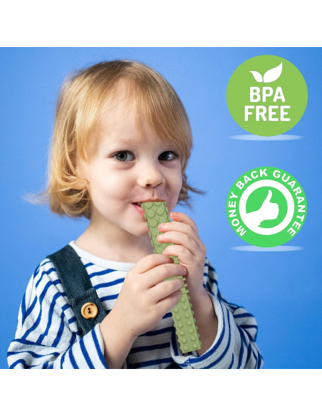 Juguetes Masticables Sensoriales Atsky - Paquete de 5 Tubos de Silicona