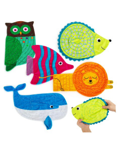 Alfombra Sensorial de Laberinto de Canicas Inbeby - 5 Pcs Animales