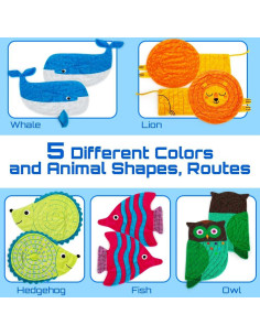 Alfombra Sensorial de Laberinto de Canicas Inbeby - 5 Pcs Animales 2