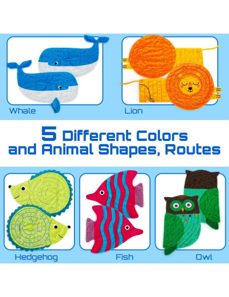 Alfombra Sensorial de Laberinto de Canicas Inbeby - 5 Pcs Animales