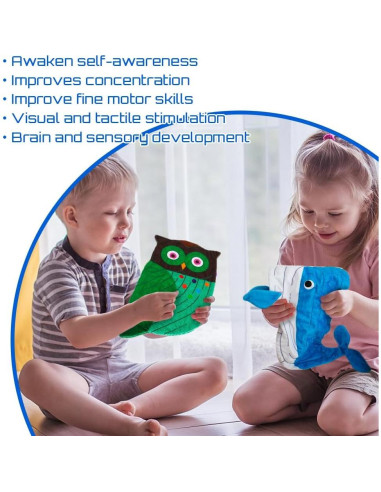 Alfombra Sensorial de Laberinto de Canicas Inbeby - 5 Pcs Animales