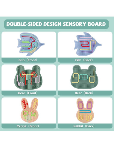 Tablero Sensorial de Silicona JooKiddie 3PCS para Niños 3+