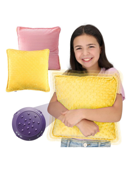 Almohada Vibrante Sensorial Suministros Especiales 30.48 cm Rosa/Amarillo