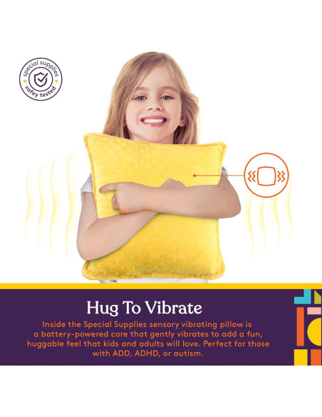 Almohada Vibrante Sensorial Suministros Especiales 30.48 cm Rosa/Amarillo