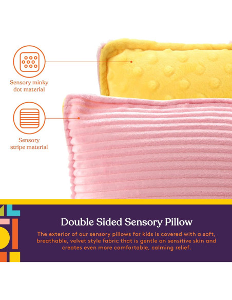 Almohada Vibrante Sensorial Suministros Especiales 30.48 cm Rosa/Amarillo