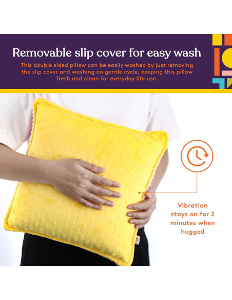Almohada Vibrante Sensorial Suministros Especiales 30.48 cm Rosa/Amarillo