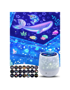 Proyector de Estrellas Luz Nocturna ET-HTXG 360 21 Películas