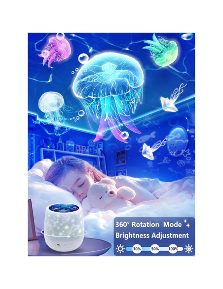 Proyector de Estrellas Luz Nocturna ET-HTXG 360 21 Películas