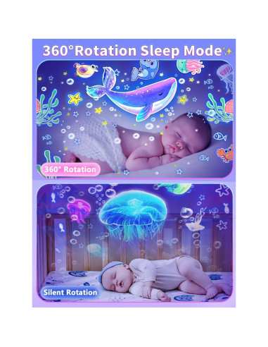 Proyector de Estrellas Luz Nocturna ET-HTXG 360 21 Películas