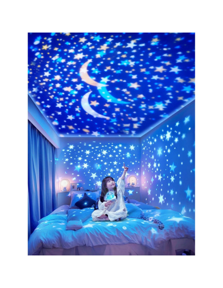 Proyector de Estrellas Luz Nocturna ET-HTXG 360 21 Películas