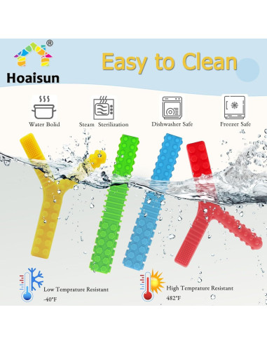 Juguetes Masticables Sensoriales para Niños Autistas - 4 Tubos de Silicona