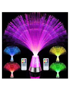 Lámpara de Fibra Óptica LED Tuanse 2 Piezas 34 cm Control Remoto