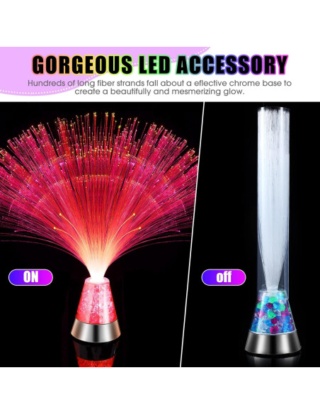 Lámpara de Fibra Óptica LED Tuanse 2 Piezas 34 cm Control Remoto