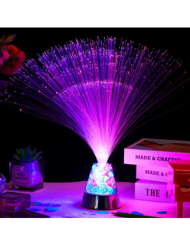 Lámpara de Fibra Óptica LED Tuanse 2 Piezas 34 cm Control Remoto