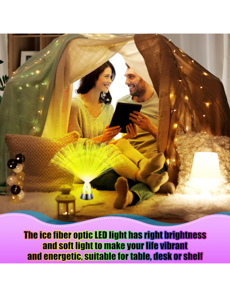 Lámpara de Fibra Óptica LED Tuanse 2 Piezas 34 cm Control Remoto