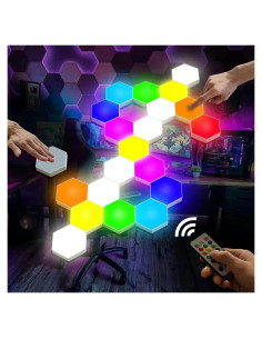 Luces LED Hexagonales Vcwtty con Control Remoto - 6 Pack RGB