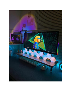 Luces LED Hexagonales Vcwtty con Control Remoto - 6 Pack RGB 2