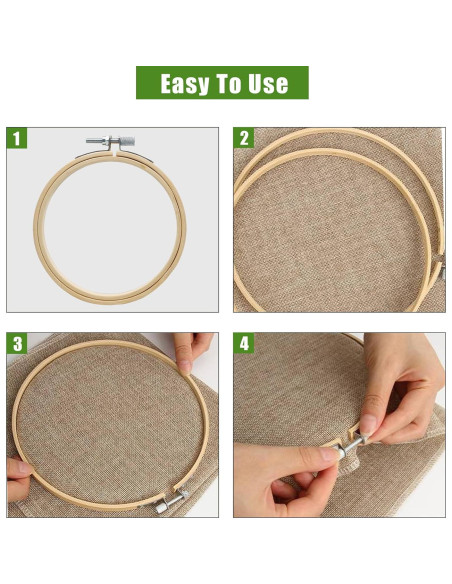 Aros de Bordado de Madera Biaungdo 30 cm - 2 Piezas