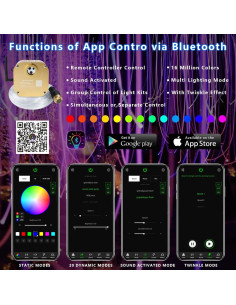 AKEPO Luz Sensorial de Fibra Óptica 16W RGBW Control App 3m 2