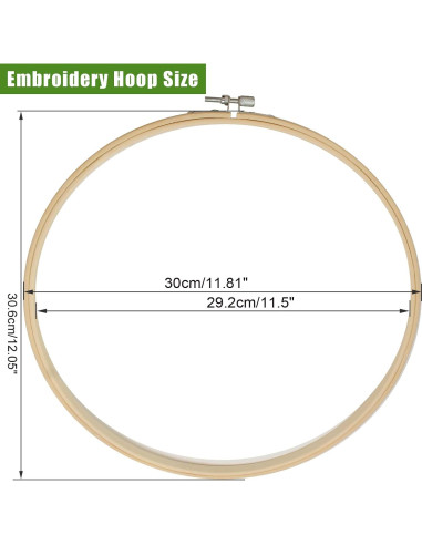 Aros de Bordado de Madera Biaungdo 30 cm - 2 Piezas