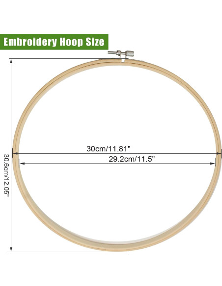 Aros de Bordado de Madera Biaungdo 30 cm - 2 Piezas