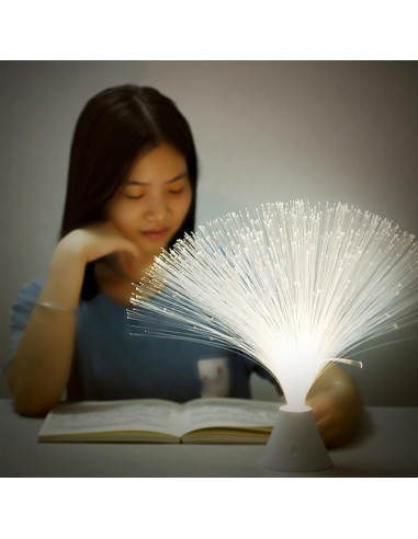 Lámpara de fibra óptica LED Joyzannu, multicolor, decorativa