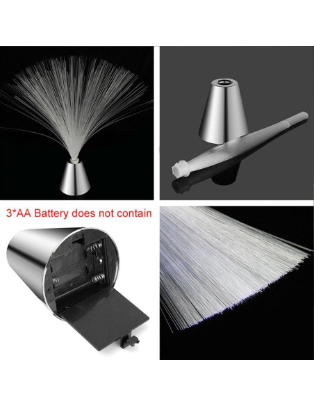 Lámpara de fibra óptica LED Joyzannu, multicolor, decorativa